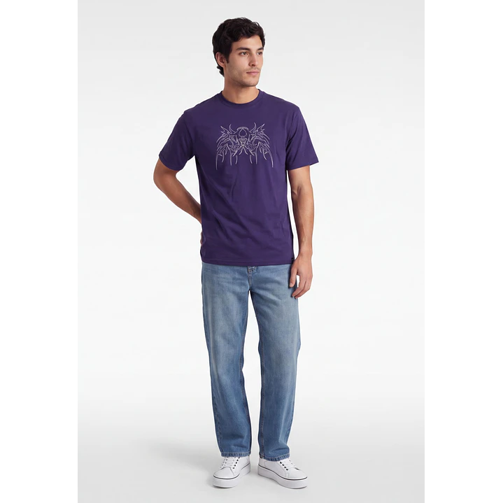 Polera Cyber Death Hombre Morado 3