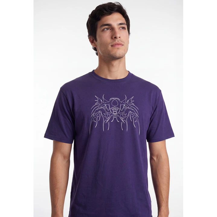 Polera Cyber Death Hombre Morado 2