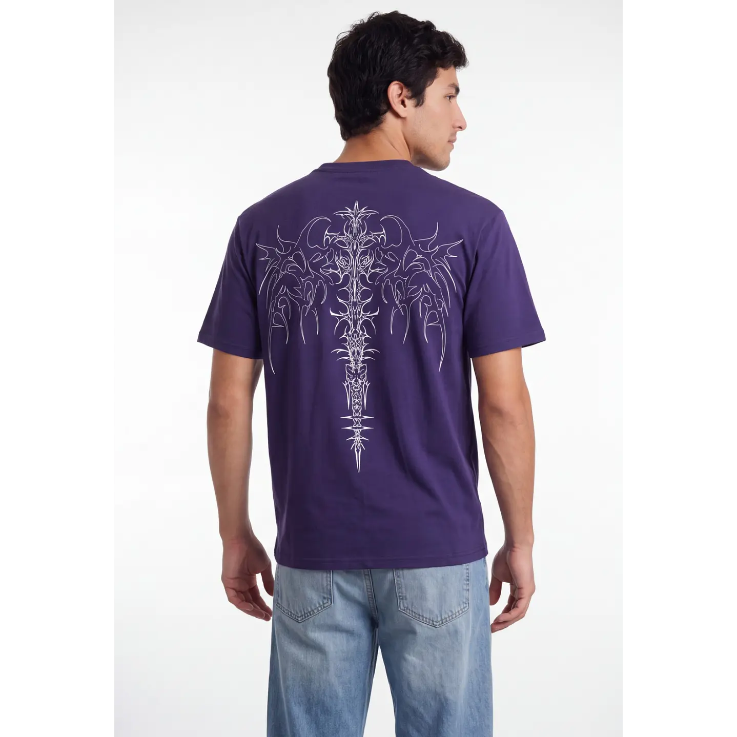 Polera Cyber Death Hombre Morado 1