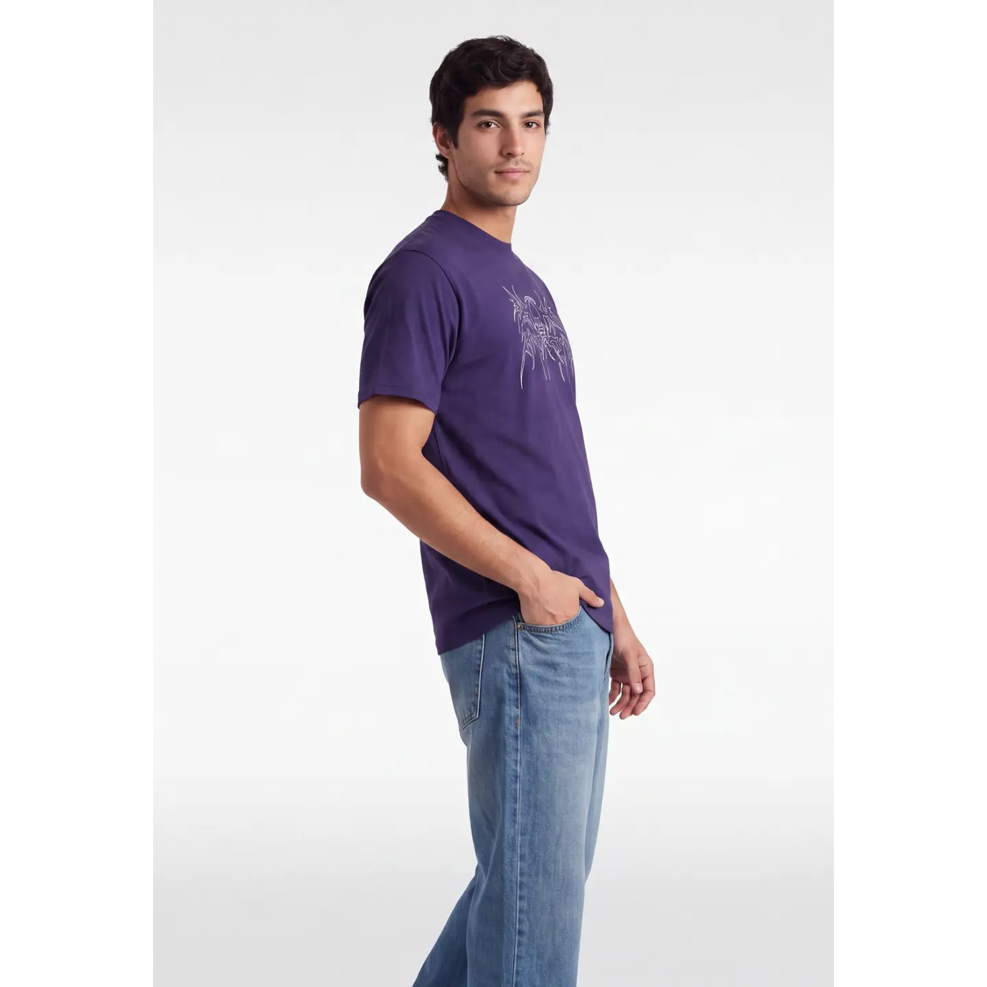 Polera Cyber Death Hombre Morado 4