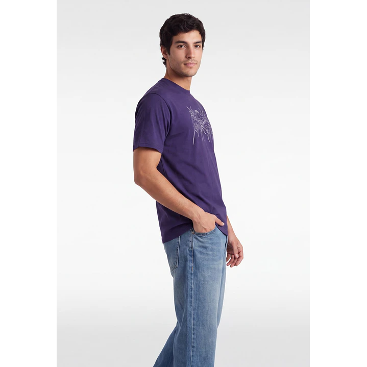 Polera Cyber Death Hombre Morado 4