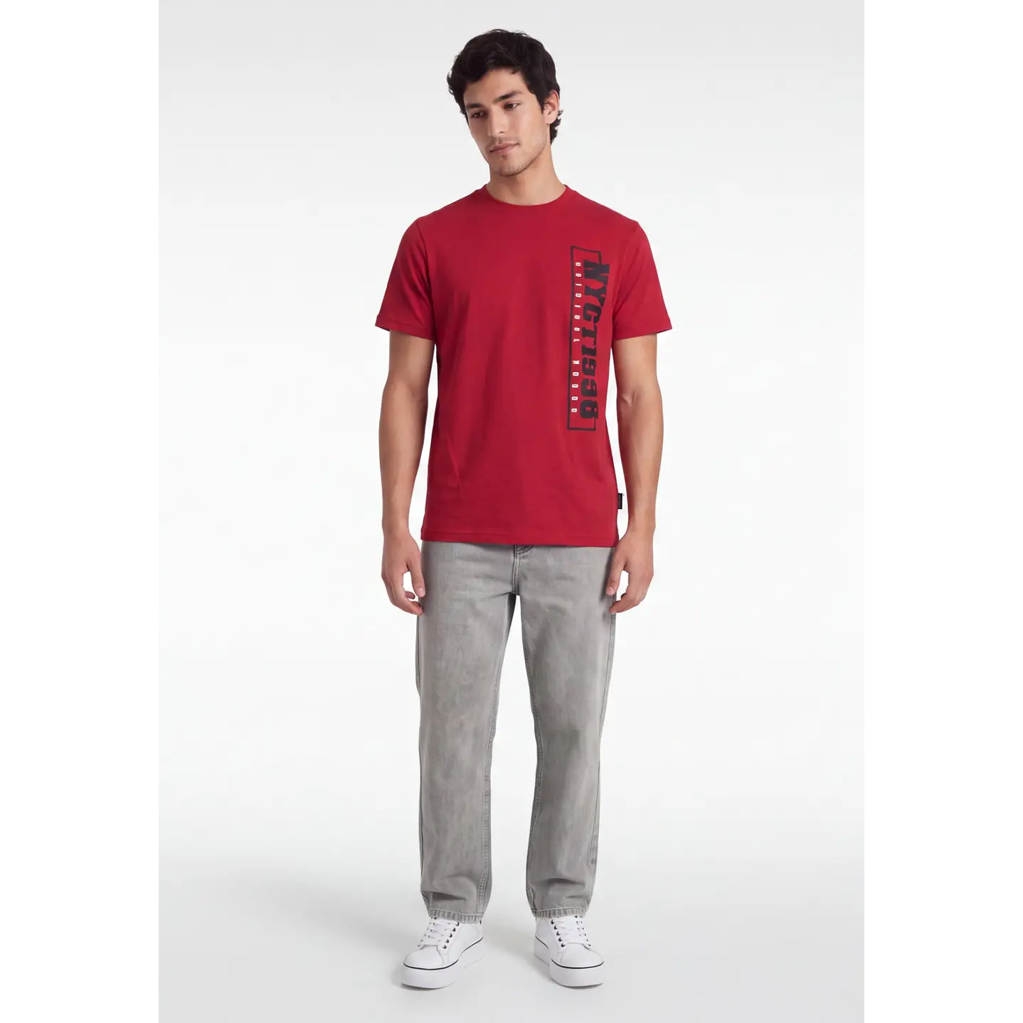 Polera 3D Vertical Hombre Rojo 3