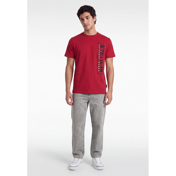 Polera 3D Vertical Hombre Rojo 3