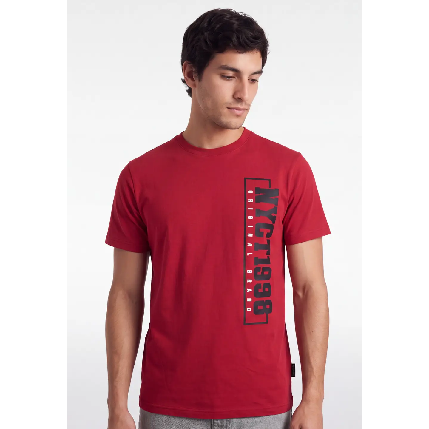 Polera 3D Vertical Hombre Rojo 1