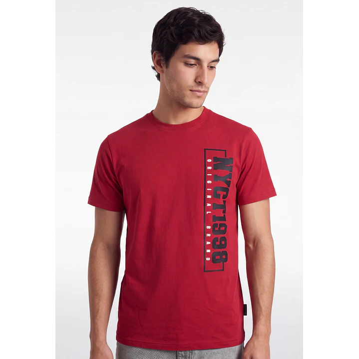 Polera 3D Vertical Hombre Rojo 1