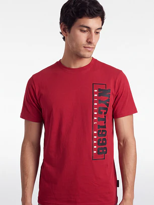 Polera 3D Vertical Hombre Rojo