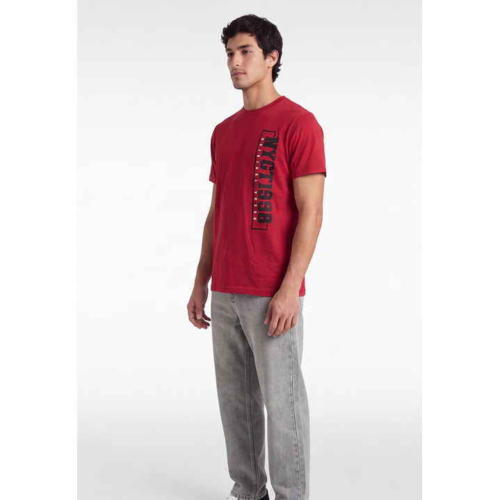 Polera 3D Vertical Hombre Rojo 4