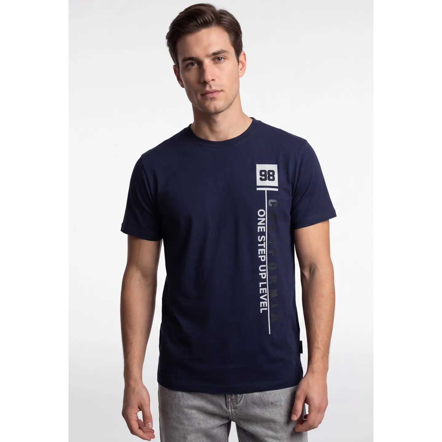 Polera 3D Vertical Hombre Azul 1