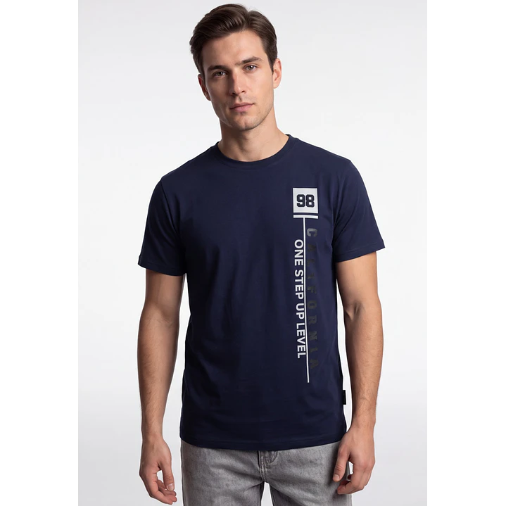 Polera 3D Vertical Hombre Azul 1