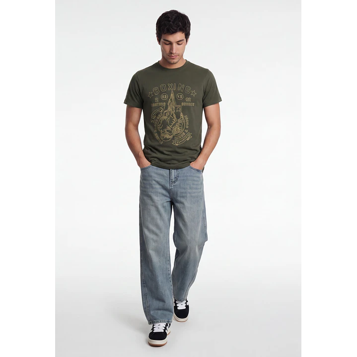 Polera Boxing Hombre Verde 3