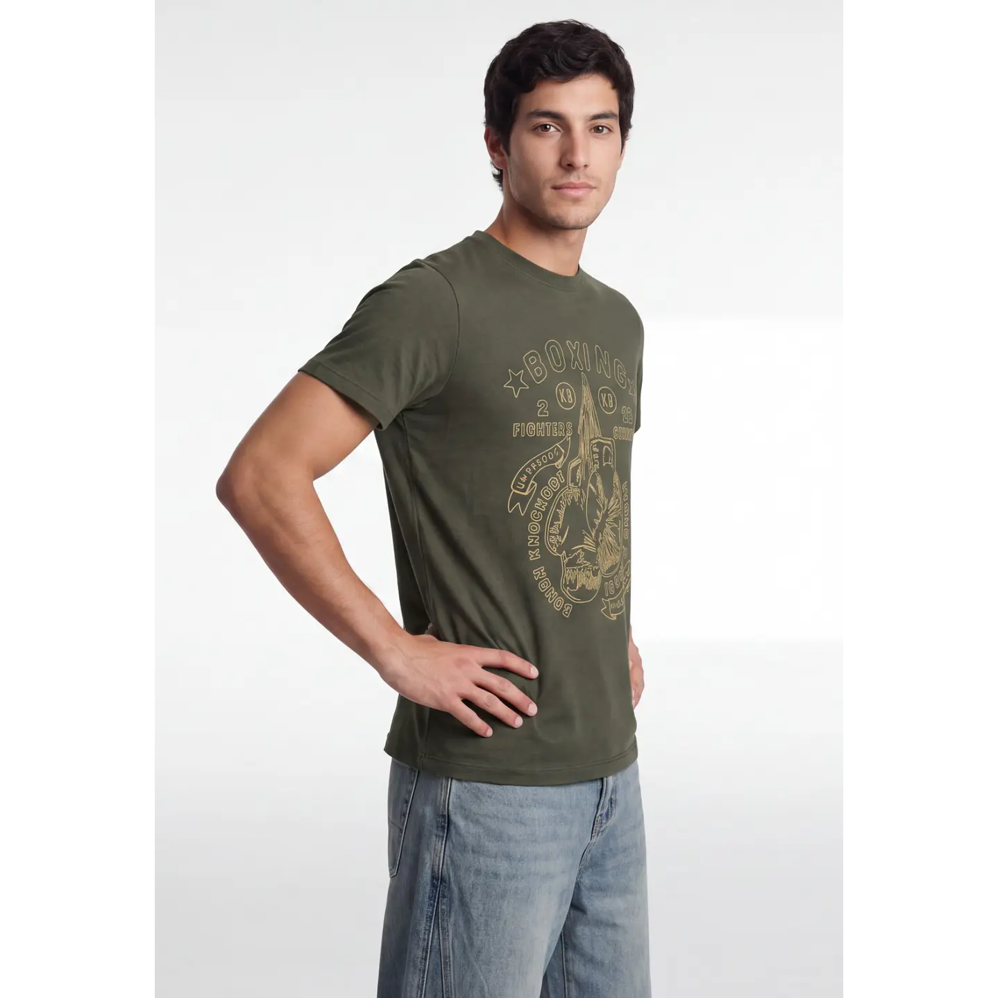 Polera Boxing Hombre Verde 4