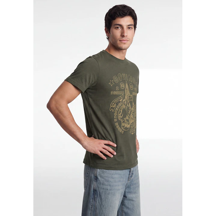 Polera Boxing Hombre Verde 4
