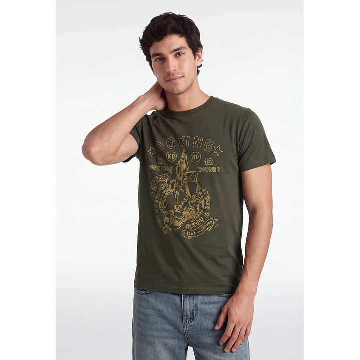 Polera Boxing Hombre Verde 1