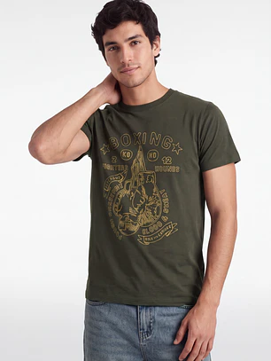Polera Boxing Hombre Verde