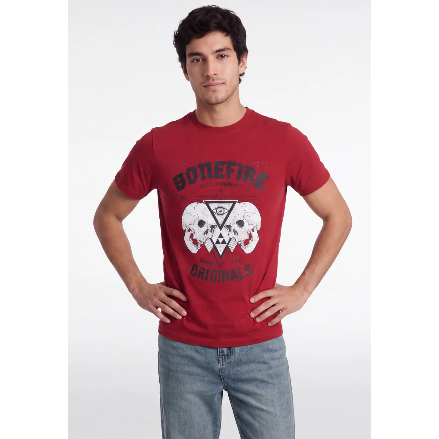 Polera Bonefire Hombre Rojo 1