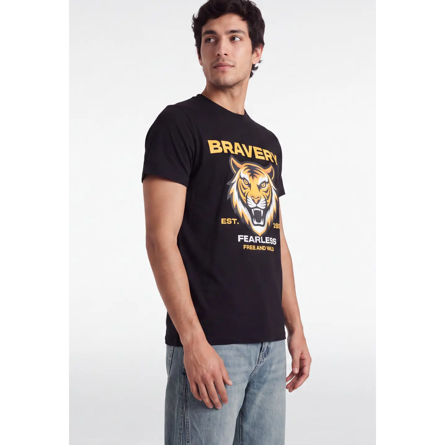 Polera Bravery Hombre Negro 1