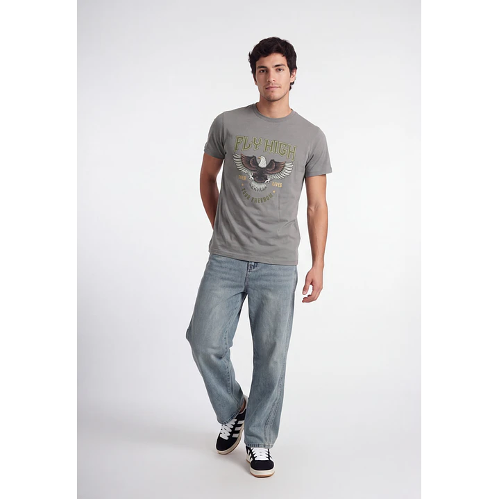 Polera Fly High Hombre Gris 3