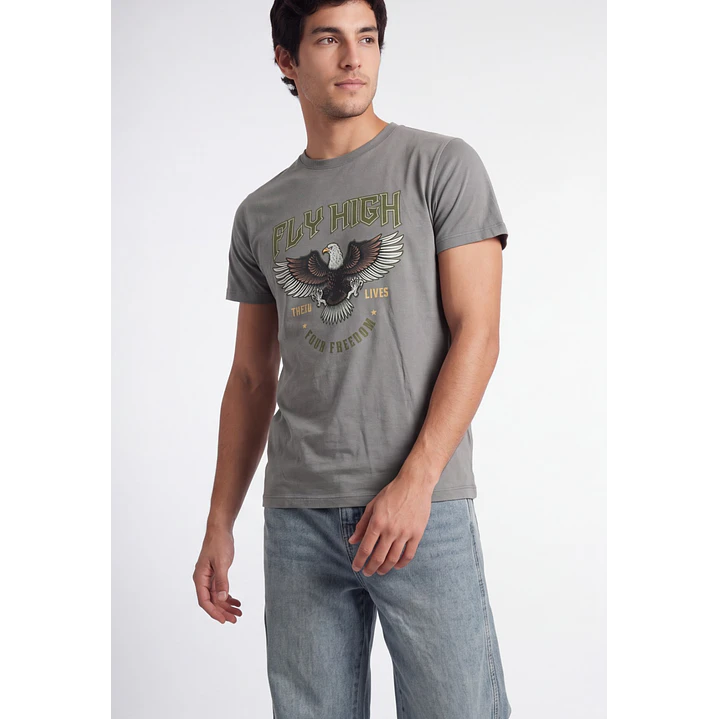 Polera Fly High Hombre Gris 4