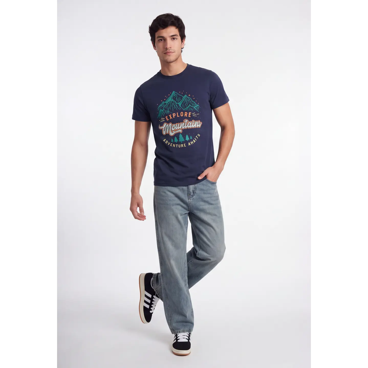 Polera Explore Hombre Azul 3