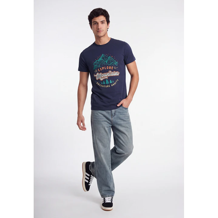 Polera Explore Hombre Azul 3