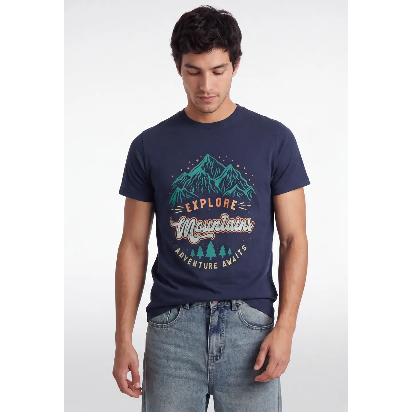 Polera Explore Hombre Azul 1