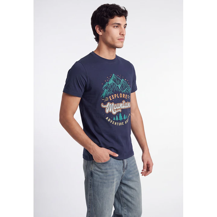 Polera Explore Hombre Azul 4