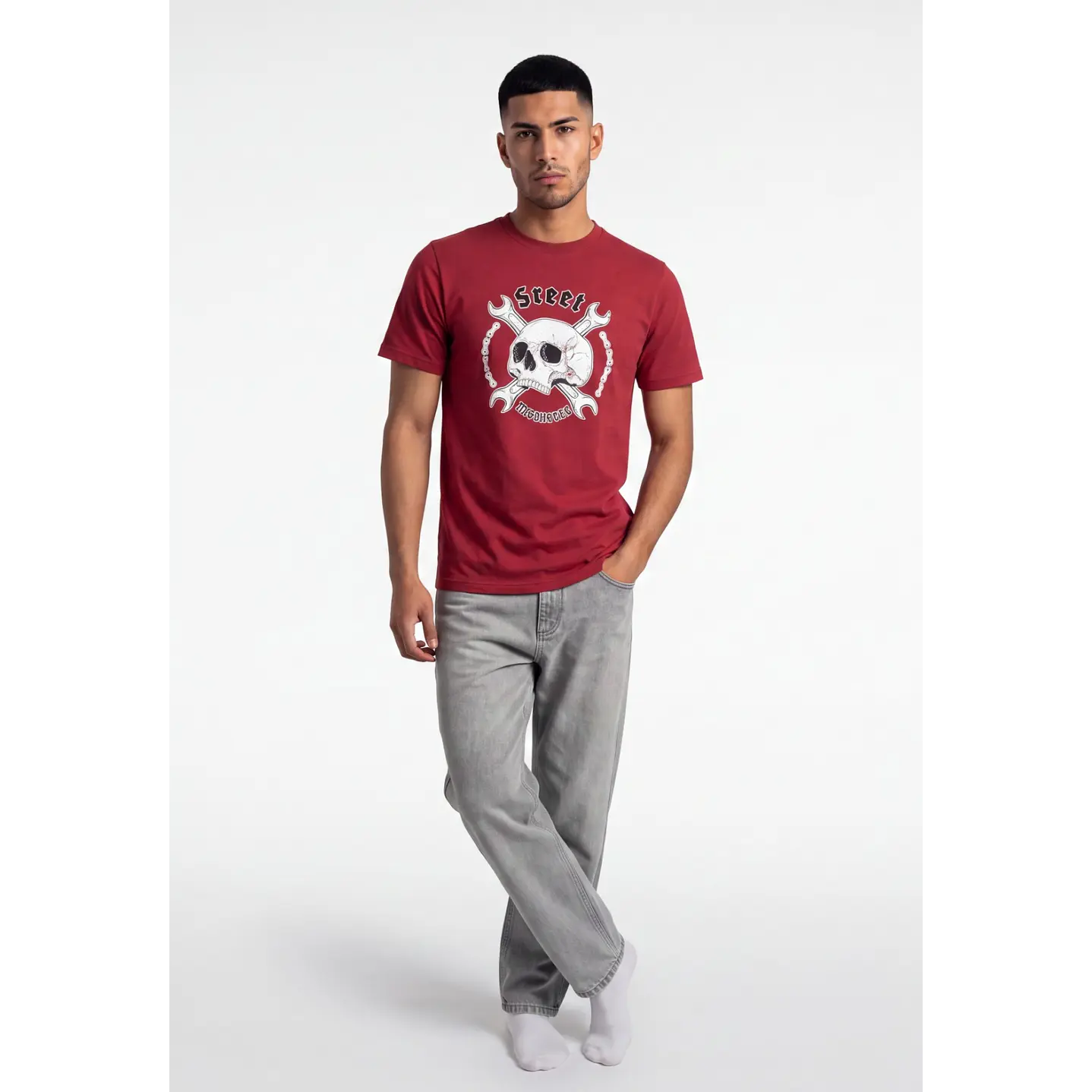 Polera Steel Hombre Rojo 3