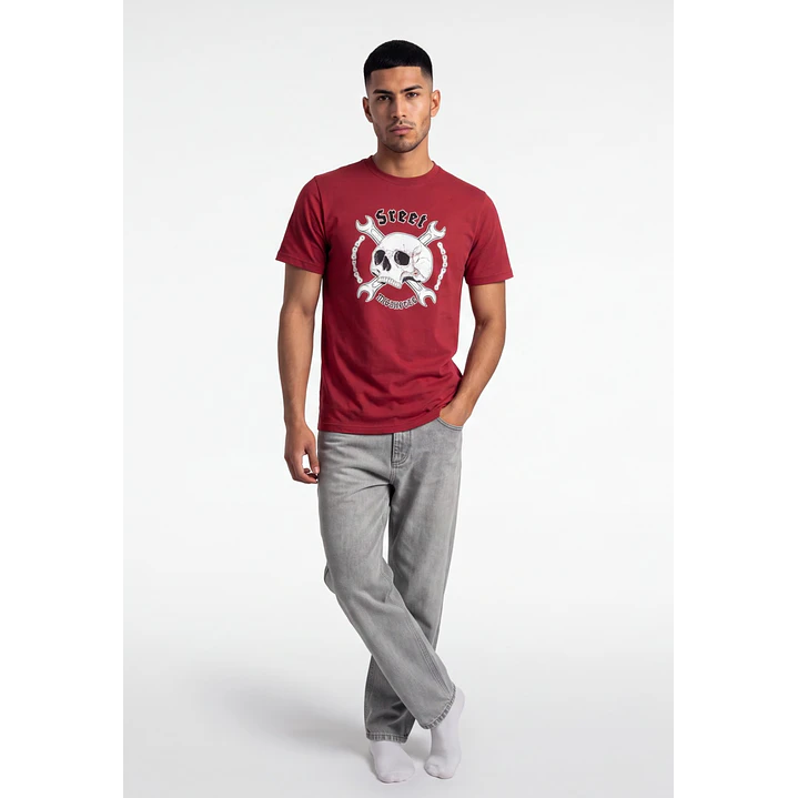 Polera Steel Hombre Rojo 3