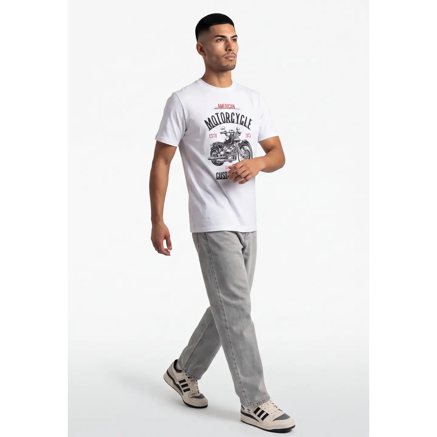 Polera Motors Hombre Blanco 3