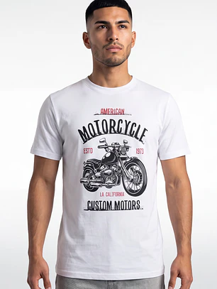 Polera Motors Hombre Blanco