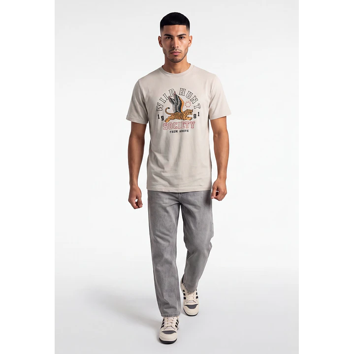 Polera Wild Hunt Hombre Beige 3