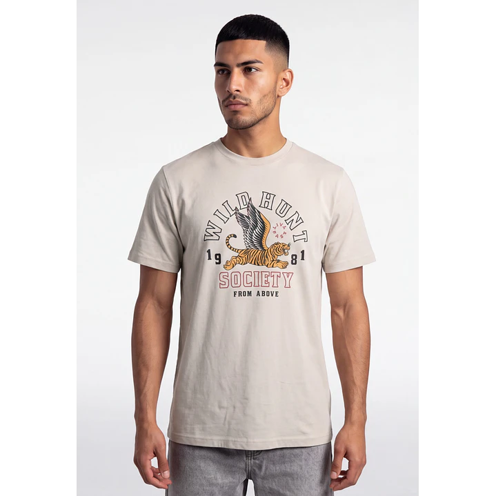 Polera Wild Hunt Hombre Beige 1