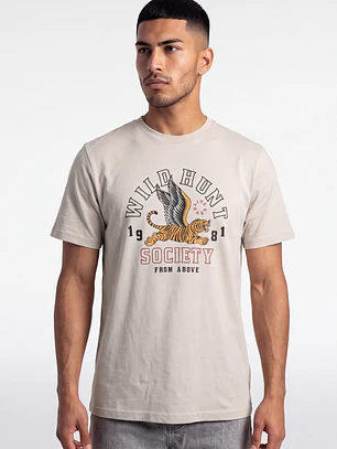 Polera Wild Hunt Hombre Beige