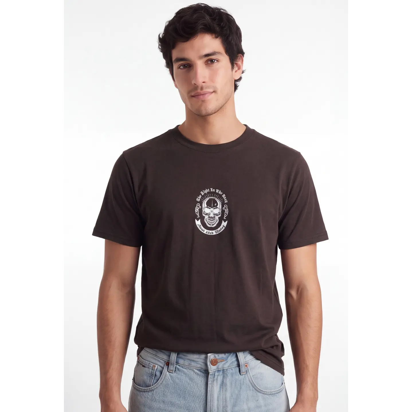 Polera Mask Hombre Café 1