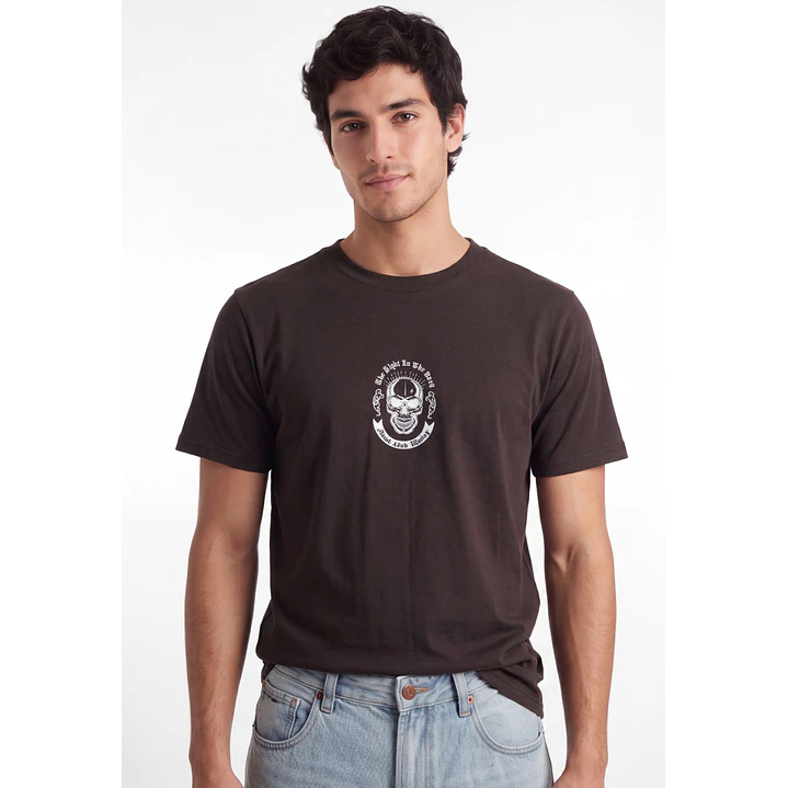 Polera Mask Hombre Café 1