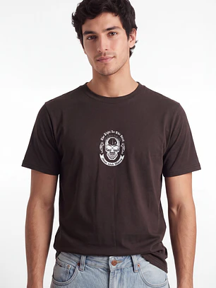 Polera Mask Hombre Café
