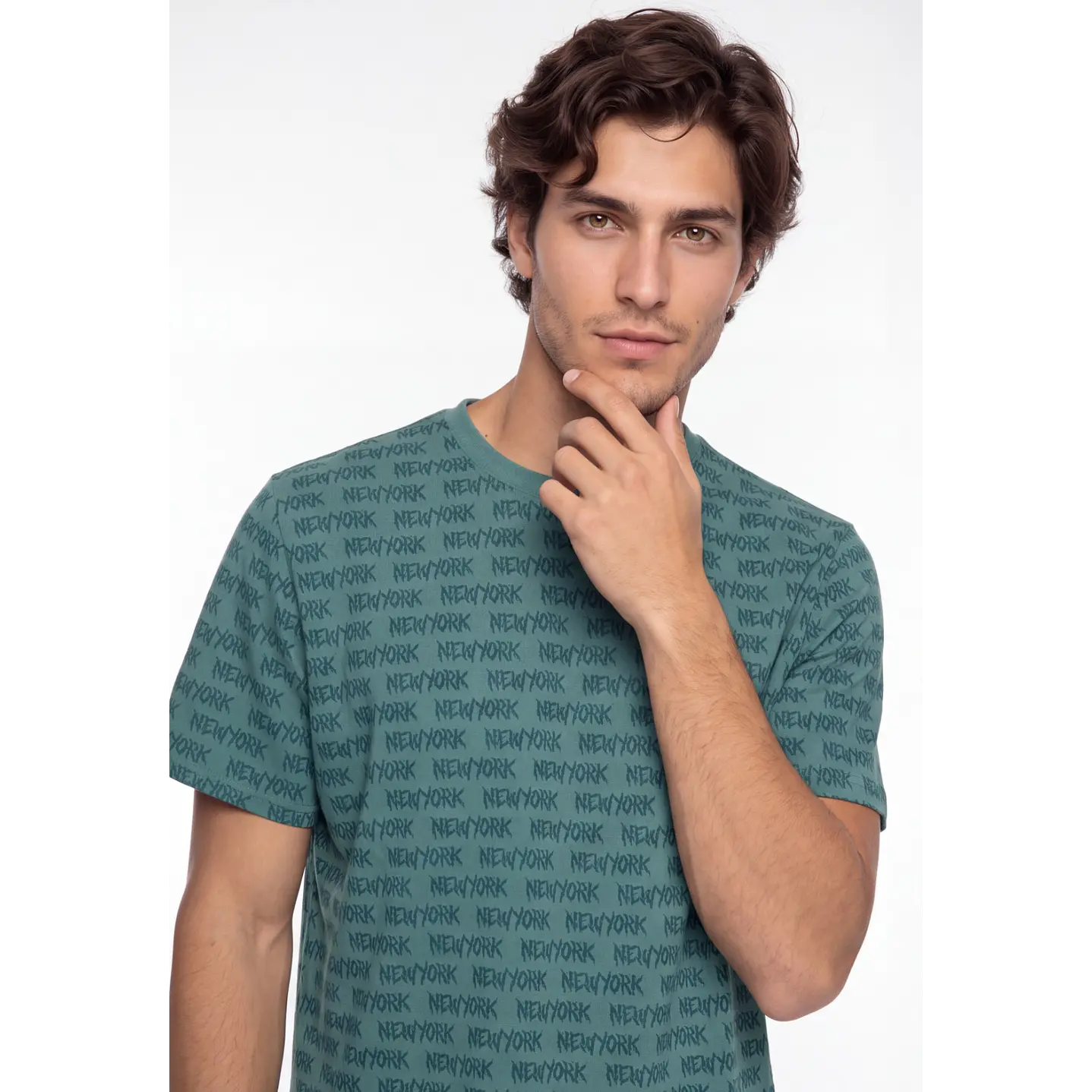 Polera New york Hombre Verde 3