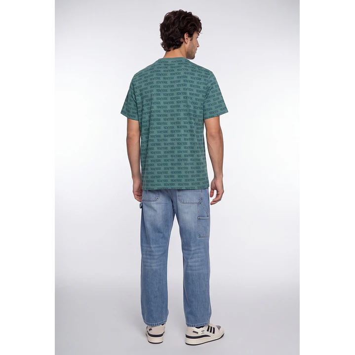 Polera New york Hombre Verde 2