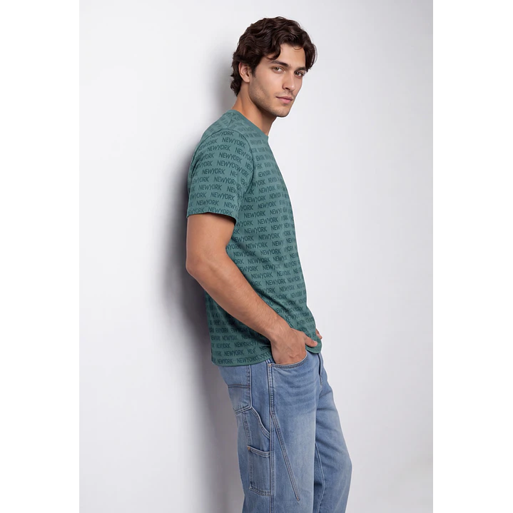 Polera New york Hombre Verde 4
