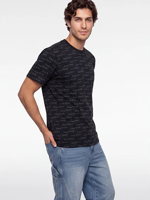 Polera Long Beach Hombre Negro