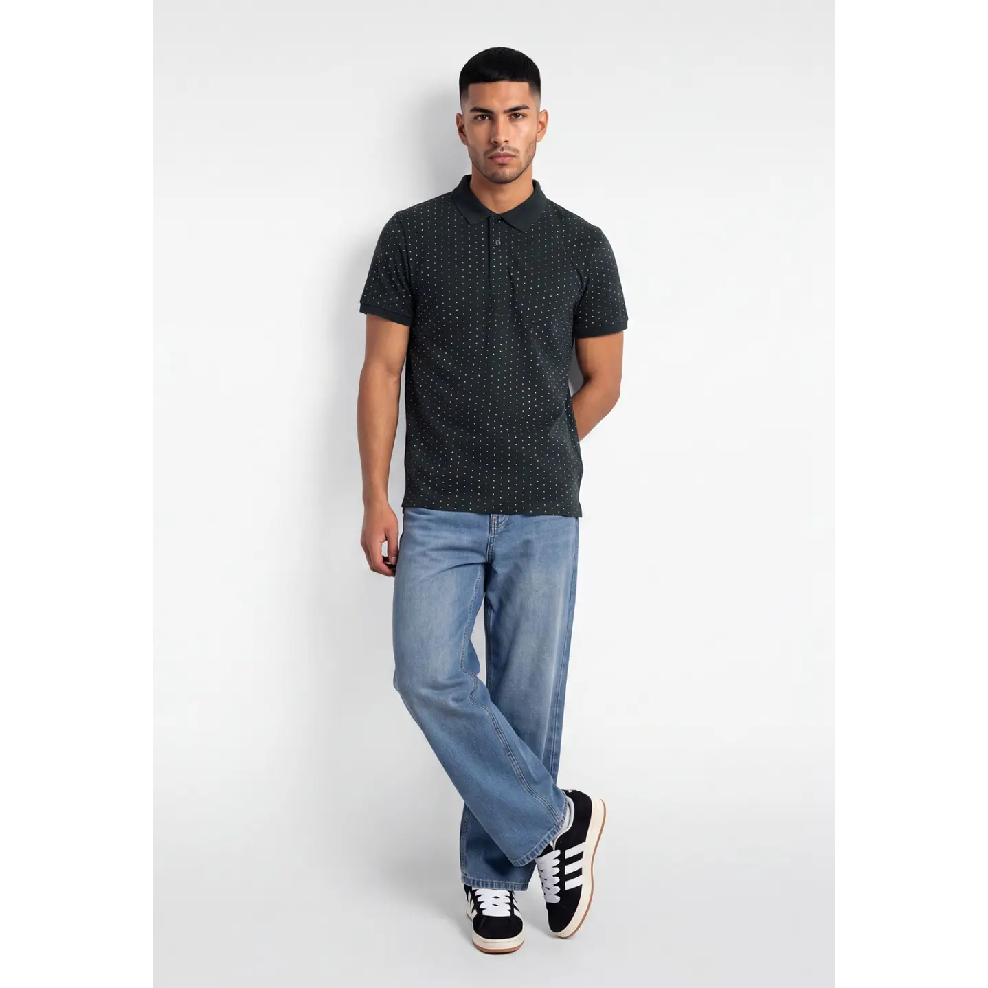 Polera Pique Hombre Verde 3