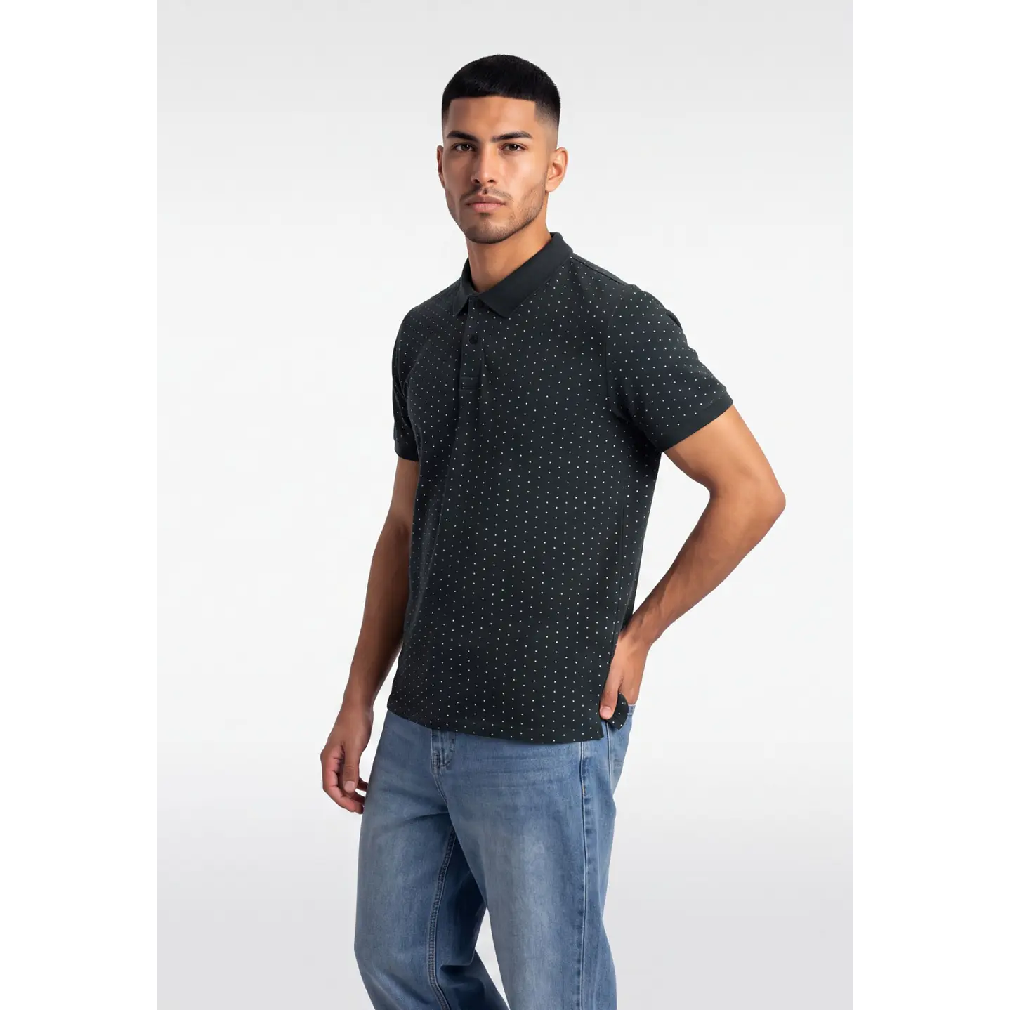 Polera Pique Hombre Verde 1