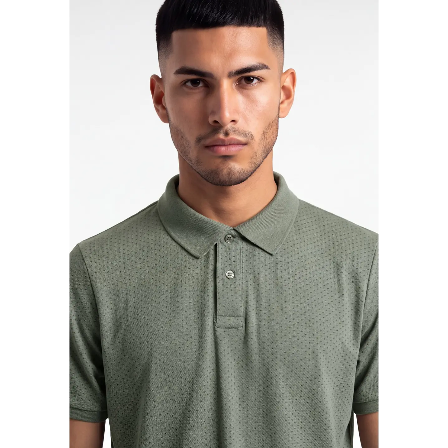 Polera Pique Hombre Verde 4