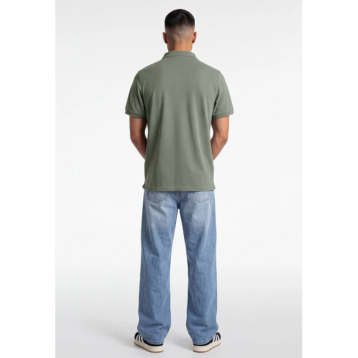 Polera Pique Hombre Verde 2