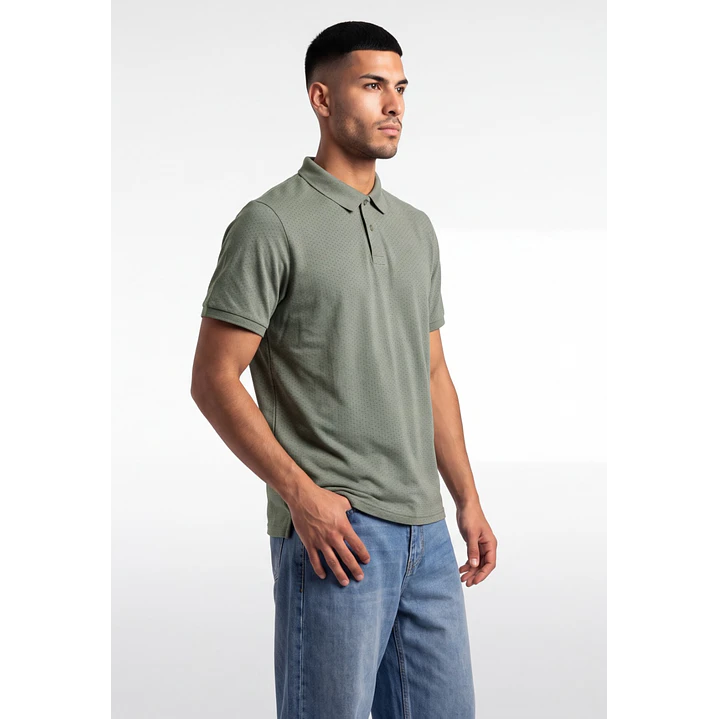 Polera Pique Hombre Verde 1