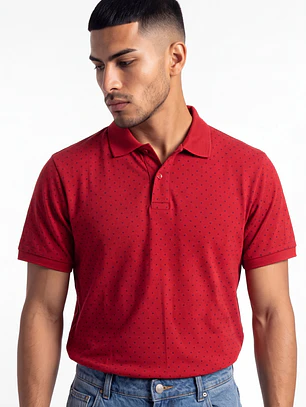 Polera Pique Hombre Rojo