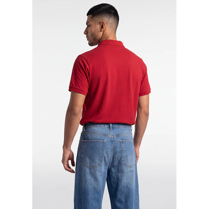 Polera Pique Hombre Rojo 2