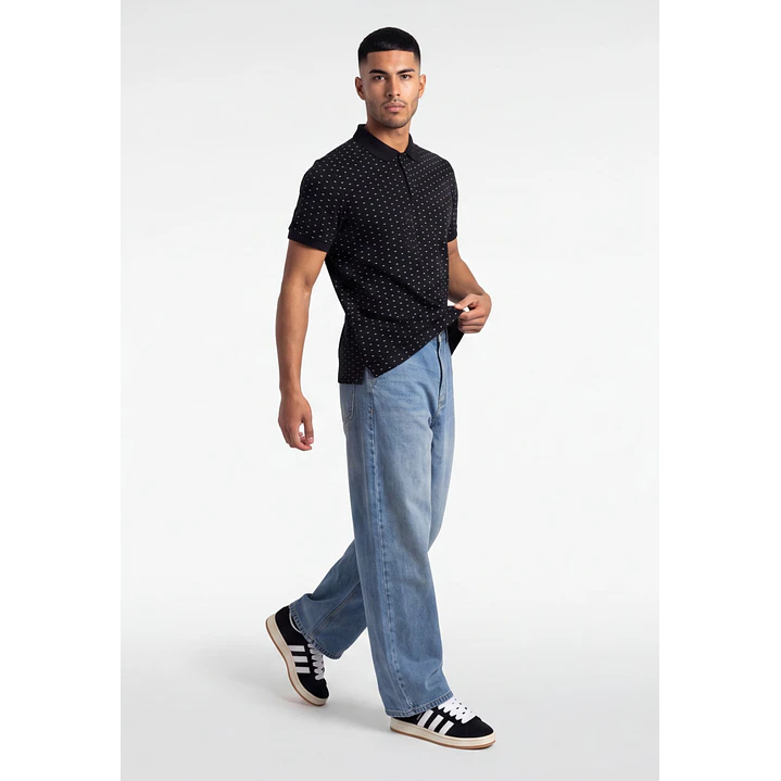 Polera Pique Hombre Negro 3