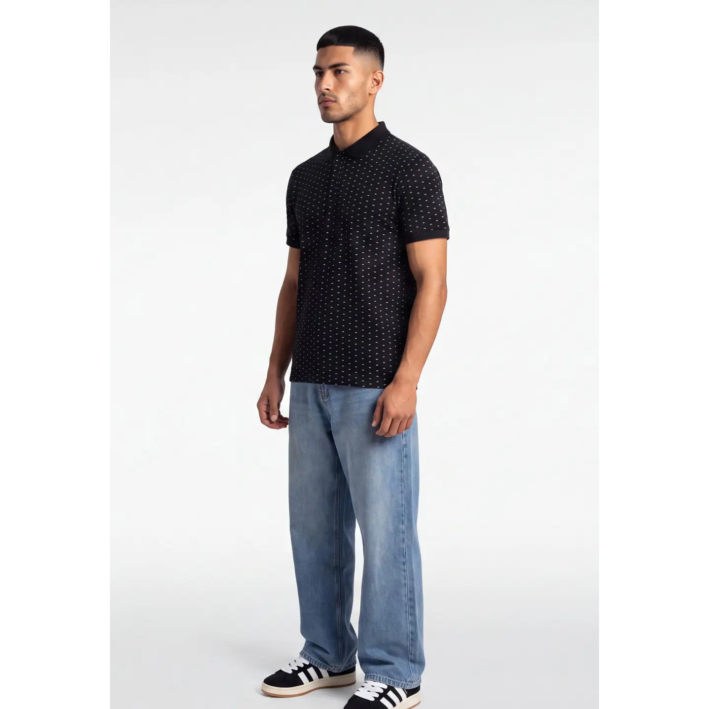 Polera Pique Hombre Negro 1