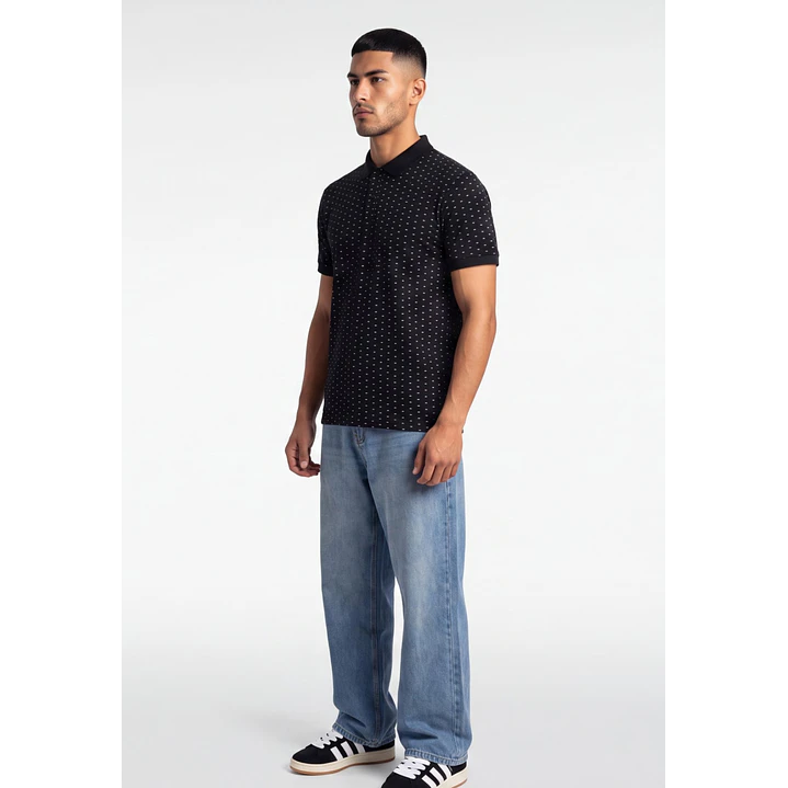 Polera Pique Hombre Negro 1